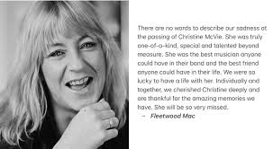 Fleetwood Mac have shared a statement about Christine McVie's passing.