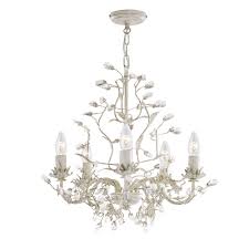 Round plastic ceiling light covers. Almandite 5 Flame Ceiling Light Cream Gold Finish With Leaf Cover And Clear Decorative Crystals Meinelampe