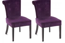 Lot De 2 Chaises Velours Capitonne Prune Boudoir Deco Design Chaise Design Chaise Design Pas Cher Deco Design