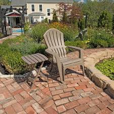 Adams Manufacturing Quik Fold Portobello Resin Plastic Outdoor Side Table 8510 96 3700 The Home Depot In 2020 Outdoor Side Table Patio Outdoor Patio Side Table