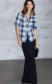 Maxi Skirt With Plaid Shirt Unexpectedly Cool Bananarepublic Fashion Fashionistas Style Skirt Shopping