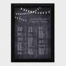 Party Lights Wedding Seating Chart