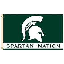 Bsi Products Ncaa 3 Ft X 5 Ft Michigan State Flag Michigan State Spartans Michigan State Flag Michigan State