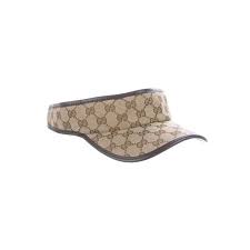 Gucci Beige Guccissima Logo Print Canvas Web Visor Hat M 251 Liked On Polyvore Featuring Accessories Hats Sun Visor H Beige Hat Canvas Hat Sun Visor Hat