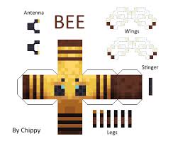 As one would expect, the material needed for crafting a honey block is honey . Papercraft Minecraft Bee All Textures Minecraft Printables Minecraft Crafts Minecraft Designs