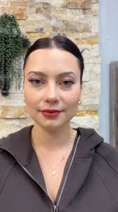 Beautiful updo bun and natural makeup with bold red lip 💄💋, #weddinglook  #updobun #boldlip #njsalon #njmua