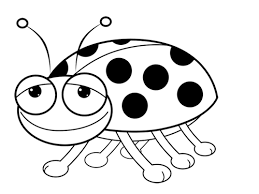 Draw A Cartoon Ladybug Ladybug Coloring Page Ladybug Cartoon Drawings
