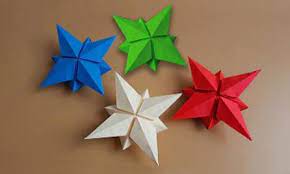 Étoile en origami pour décoration de Noël, faite par moi. : r/origami