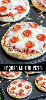 This Easy English Muffin Pizza Is A Great After School Snack Recipe For Kids Bake These English Mu English Muffin Pizza Pizza Recipes Easy School Snack Recipe