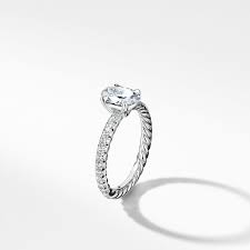 David Yurman Dy Eden Pave Engagement Ring In Platinum Oval The Special Construction Of The Eden Collection Is As Unique As The Garden Itself The Band Itself