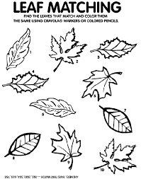Matching colors a part of 25 photograph. Leaf Matching Game Coloring Page Crayola Com