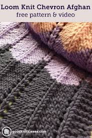Learn to loom knit by using knitting board. Loom Knit Ripple And Ridge Afghan How To Loom Knit Chevrons Goodknit Kisses Loom Knitting Blanket Loom Knitting Stitches Loom Knitting Tutorial