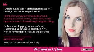 Our first Weekly #WomeninCyber is Alexandra Mercz , a highly accomplished  #Cybersecurity professional in Singapore. #Diversity 🙌  https://t.co/4zyEua296l @m49D4ch3lly @KarmenINTL @digitalcloudgal @domyboo  @tgravel @NetsyncNews @CarlaPlummer2 ...
