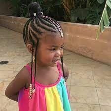 Braids And Beads Updo With My Expert 24 Rastafri Kanekalon Hair Emily Cottontop Hair Styles Girls Hairstyles Braids Little Girl Braids