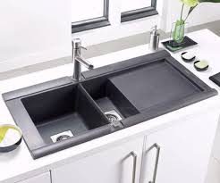 Matte Black Slate Sink Drainboard Added Bonus Bueno Sink Composite Kitchen Sinks Black Sink Black Kitchen Sink