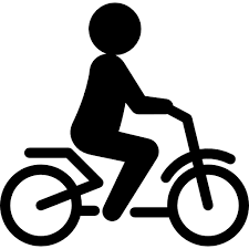 Person Riding A Bike Ecological Transport Free Vector Icons Designed By Freepik Vector Icon Design Free Icons Bike Ride