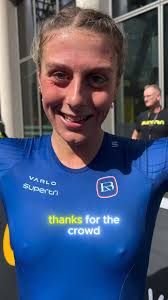 Olivia Mathias love the crowd from the spectators #bearbeersports #Sports  #athletics #triathlete