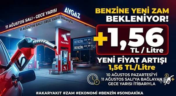 Benzin Zammı Yine Kapıda: 11 Ağustos Tablosu Ne Diyor?