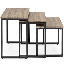 Best Choice Products 3 Piece Modern Stackable Nesting Coffee Accent End Table Living Room Furniture Set Brown Walmart Com Living Room Sets Furniture Living Room Side Table Living Room Table