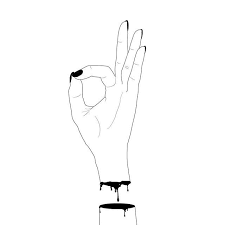 I M Fine Really Okay Hand Sign Im Fine Tattoo Ok Hand Sign Hand Illustration