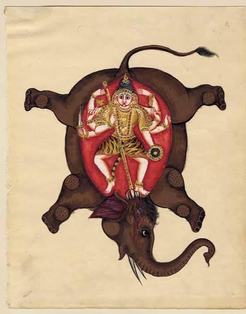Hindu elephant art | Elephant deity, Traditional indian elephant god, Shiva art