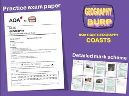 Aqa Gcse Geography 9 1 Practice Exam Paper Coasts Coastal Landscapes In The Uk Teaching Resources