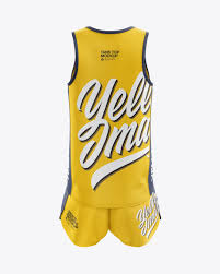 Download Men S Running Kit Mockup Back View In Apparel Mockups On Yellow Images Object Mockups