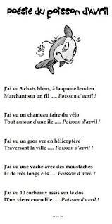 Poesie Du Poisson D Avril Poisson D Avril Comptine Poisson Comptines