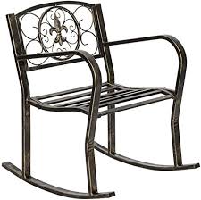 Develoo Rocker Chairs Paint Brush Gold Old Iron Art Rocking Chair High Strength Iron Patio Chaise Lounge High B In 2020 Patio Rocking Chairs Patio Chairs Porch Rocker