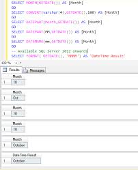 Function To Extract Month From Date In Sql Server
