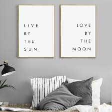 Tolle dekoideen, wandtattoos, tapeten und wandbilder jetzt entdecken! Bedroom Wall Art Minimalist Canvas Print Poster Live By The Sun Love By The Moon Typography Canvas Painting Modern Wall Decor Modern Wall Decoration Print Postercanvas Painting Modern Aliexpress