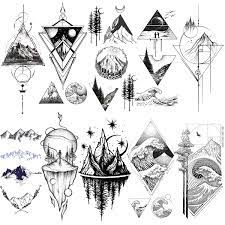 They're one of the oldest symbols known to humankind, so triangles can be used to. Buy Vantaty 10 Sheets Sketch Line Art Geometric Triangle Mountain Forest Temporary Tattoos For Kids Women Men Body Forearm Tattoos Stickers Girls Boys Children Fake Tatoos Minimalist Sea Wave Online In Indonesia