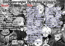 Danganronpa Birthday Scenarios Birthday Scenario Danganronpa Danganronpa Funny
