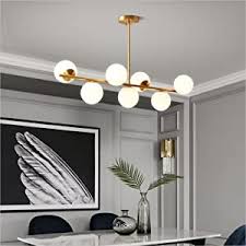 Check spelling or type a new query. Kco Lighting Modern Gold Chandelier With White Globe Sputnik Chandelier Pendant Light Frosted Globe Glass Adjustable Hanging Ceiling Light For Dining Room Living Room Kitchen Amazon Com