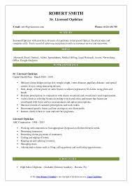 Check spelling or type a new query. Licensed Optician Resume Samples Qwikresume