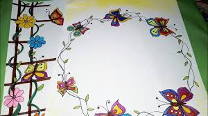 Butterfly Drawing Border Designs On Paper Borders For Project Work Margin Designs For School Project Youtube Download this color pencil border, frame, colored border, pencils border png clipart image with. butterfly drawing border designs on paper borders for project work margin designs for school project