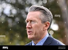Melbourne, Australia. 09th Sep, 2023. Crime Command Acting Superintendent Mark  Hatt speaks too media at the scene of a fatal shooting at Keilor Village,  Melbourne, Saturday, September 9, 2023. Police in Melbourne