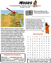 Moses Worksheet Goshen Bible Lessons For Kids Bible Worksheets Sunday School Lessons