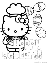Line friends sticker emoticon, digital agency, white. Hello Kitty Chef Pie Eggs Easter Coloring Pages Printable