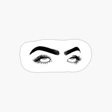 Eye Roll Stickers Redbubble Drawing female faces (side view). redbubble