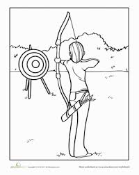 Sketch green arrow hood coloring pages sketch coloring page 12. Bow And Arrow Worksheet Education Com