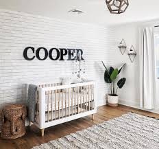 We wanted to keep the style direction cohesive with the rest of the house; Boy Nursery Ideas Happiest Baby