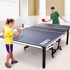 Espn Official Size Table Tennis Table 18mm 2 Piece Indoor 1 Model With Table Cover Walmart Com Table Tennis Table Covers Blue Table