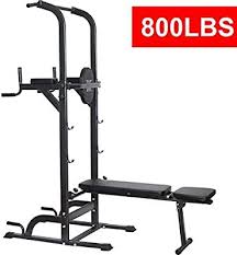Amazon Com Reliancer Power Tower Estacion De Inmersion De Alta Capacidad De 800 Libras Con Peso Para Sentarse Altur In 2020 Power Tower At Home Gym Pull Up Station