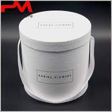 Wholesale White Cardboard Round Flower Paper Box Packaging With Logo Paper Box Packaging Flower Packaging Corrugated Paper