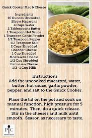 Quick Cooker Mac Cheese Pampered Chef Recipes Instant Pot Dinner Recipes Quick Cooking