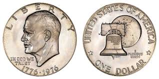 1976 Eisenhower Bicentennial Dollar 40 Silver Type 2 No