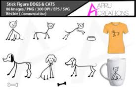 Looking for your next counted cross stitch project? Stick Figure Dog Stick Figure Cat Graphic By Aparnastjp Creative Fabrica