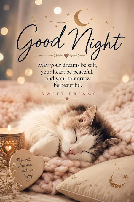 Let the night be calm and the sleep light. Good night