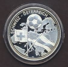 „da habe ich schon durchgeatmet, sagte bundestrainer löw, nachdem deutschland der „todesgruppe mit frankreich, holland und italien. Fussball Em 2008 Osterreich Und Schweiz Kupfer Nickel Medaille Versilbert 27 G Pp Briefmarken Holsten